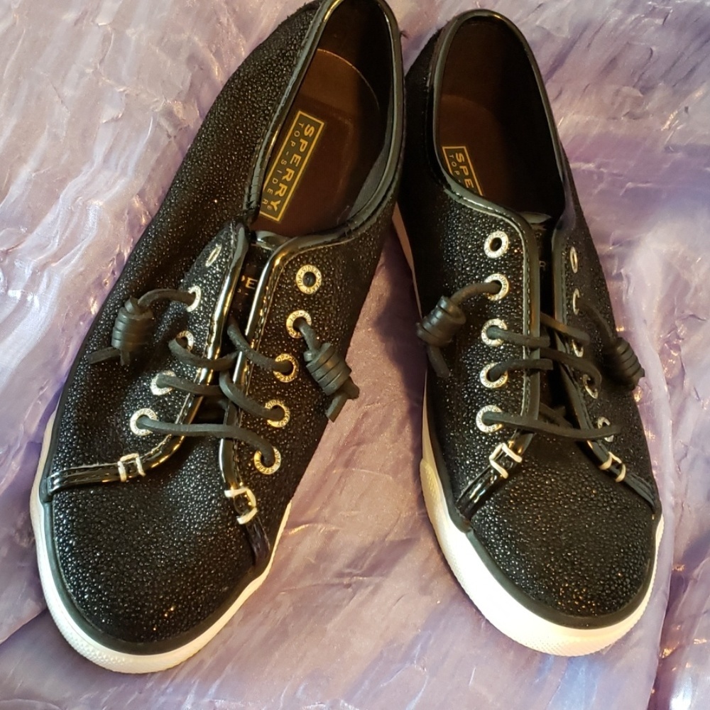 Leather Sperry's size 8 Sparkles